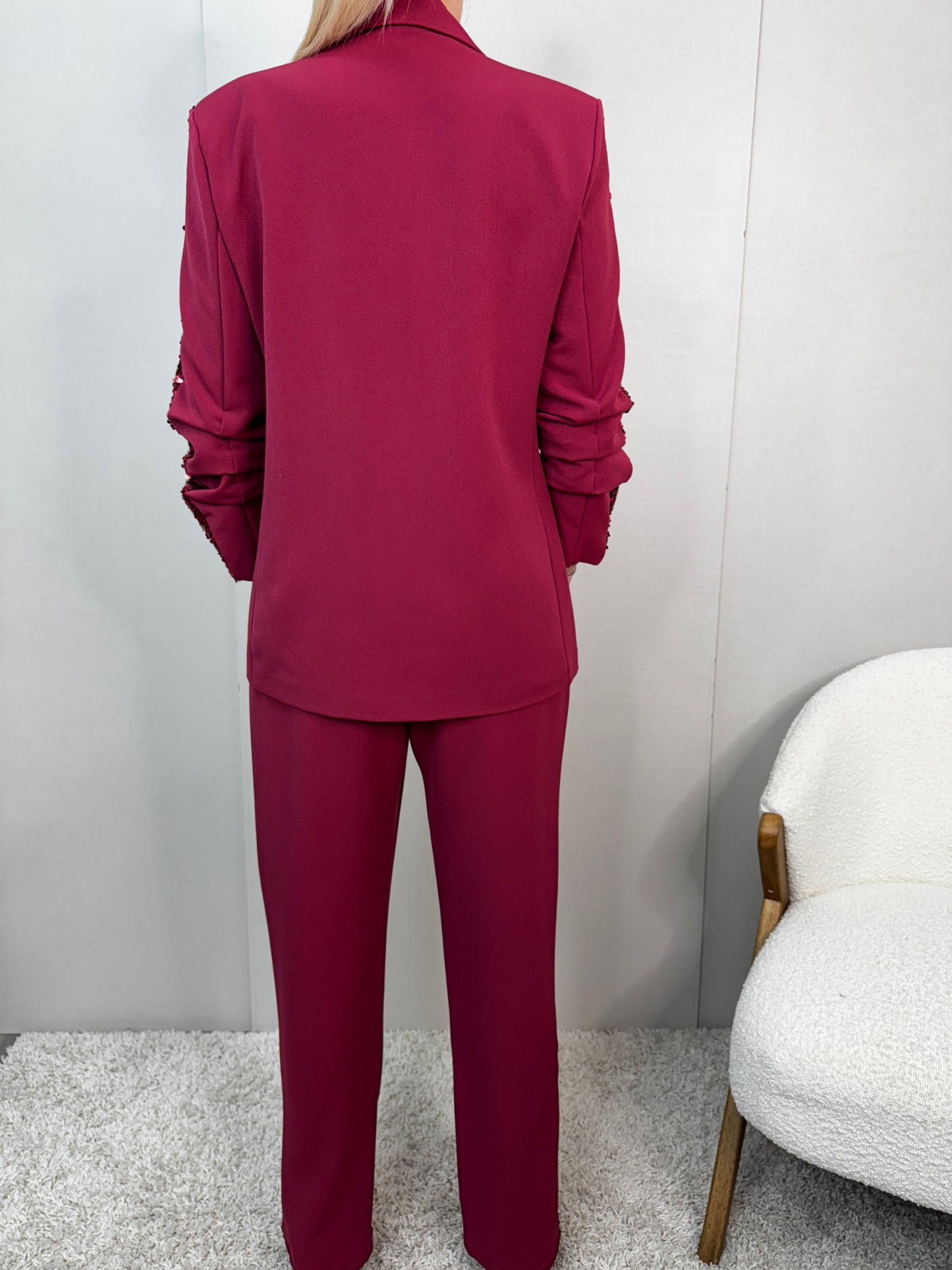 Coordinato Giacca e Pantalone con inserti in Paillettes